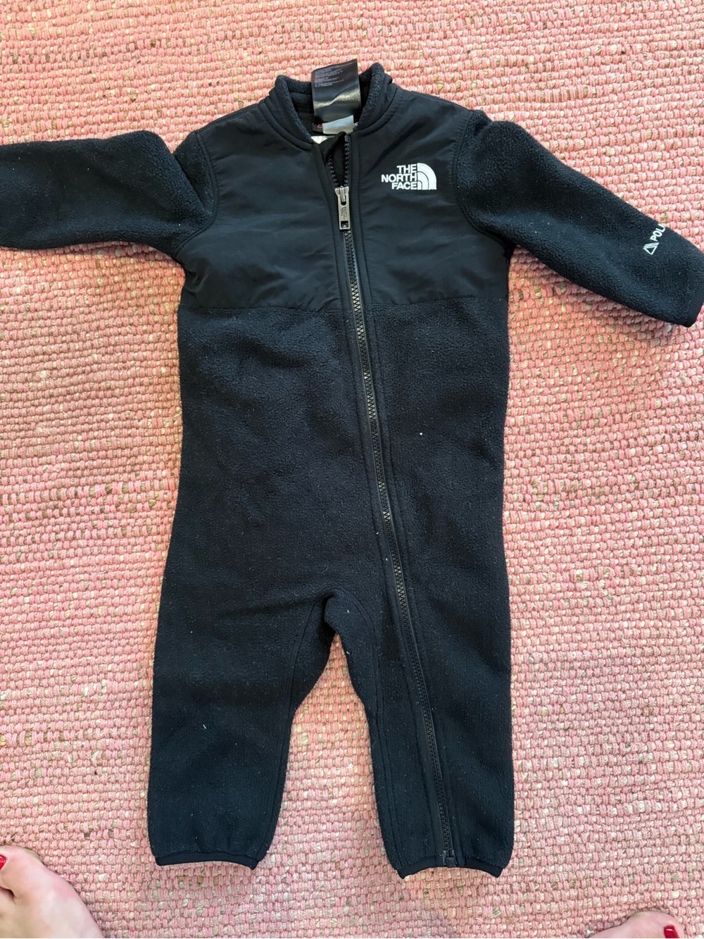 The North Face baby 6-12 month onesie fleece zip up.